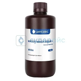 Смола светоотверждаемая Anycubic Water Wash Resin+, белая, 1 кг фото