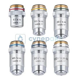 Набор ахроматических объективов AmScope AX-6-V300 фото