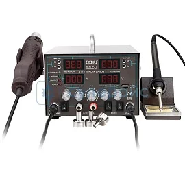 Паяльная станция Baku BA-8305D 3 в 1 источник питания, паяльник и фен фото