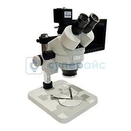 Тринокулярный оптический микроскоп Crystallite ST-7045 с дисплеем фото