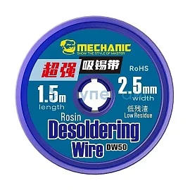 Медная оплетка для выпайки MECHANIC DW50 2,5 мм, 1,5 м фото