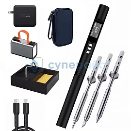 Паяльник HLFEC PTS200 с набором аксессуаров и блоком питания фото