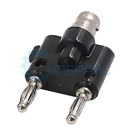 Переходник GONGGE BNC Female - 4 мм (двойной штекер банан, 1 шт) фото