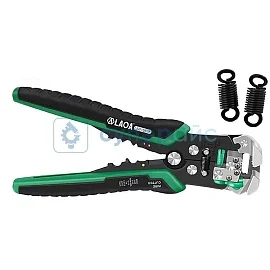 Многофункциональные клещи для зачистки и обжимки проводов LAOA LA815138 с двумя сменными пружинами фото