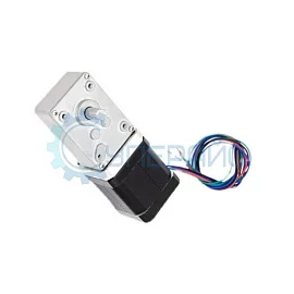 Шаговый двигатель с червячным редуктором UMot 42HSC1409 (1:50) с односторонним выходным валом фото