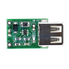 Повышающий USB конвертер 600 мА (зеленая плата) фото