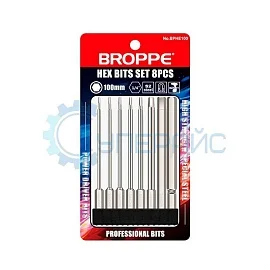 Шестигранные магнитные биты BROPPE Hex 8 шт фото