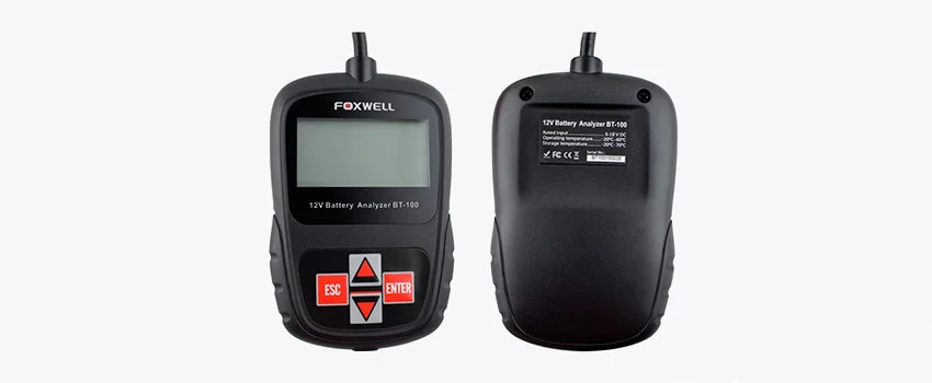 Тестер автомобильных аккумуляторных батарей Foxwell BT100