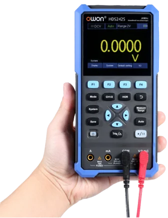 Осциллограф портативный OWON HDS242 в работе