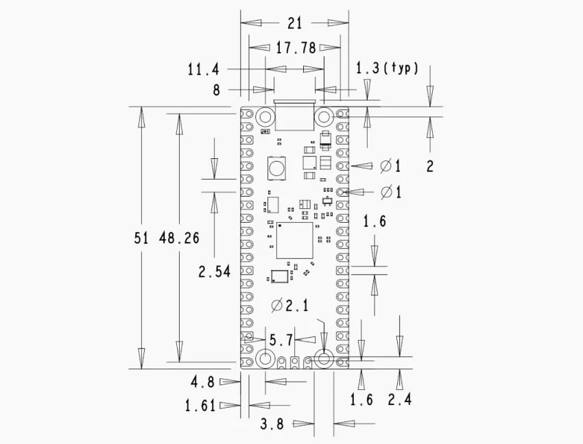 схема Raspberry Pi Pico Купить комплект датчиков в магазине Суперайс