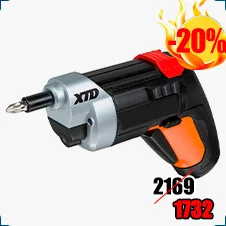 Аккумуляторная отвертка с набором бит купить в суперайс по акции