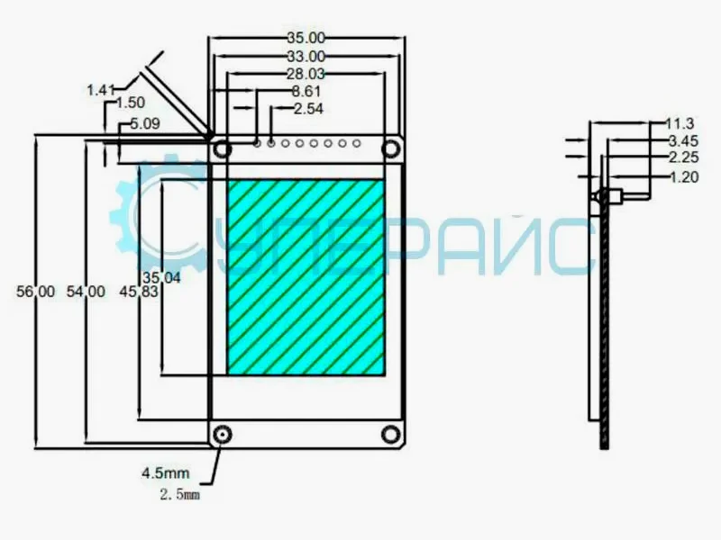 Экран-модуль для Ардуино 160x128 пикселей купить в Суперайс