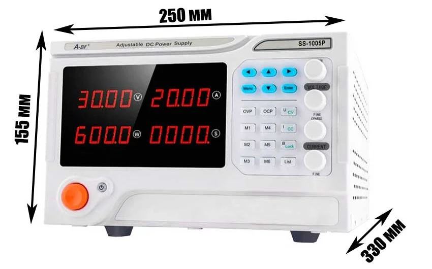 Источник питания A-BF SS-1005P Размеры настольного блока питания A-BF SS-1005P
