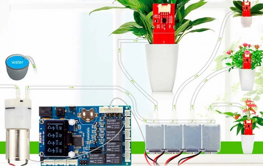 Набор для полива Elecrow Arduino Automatic Smart Plant Watering Купить набор Elecrow Arduino Automatic Smart Plant Watering Kit 2.1 в Суперайс