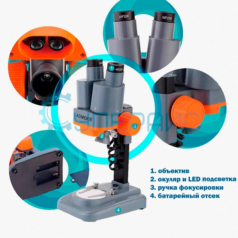 Бинокулярный микроскоп купить в магазине Суперайс