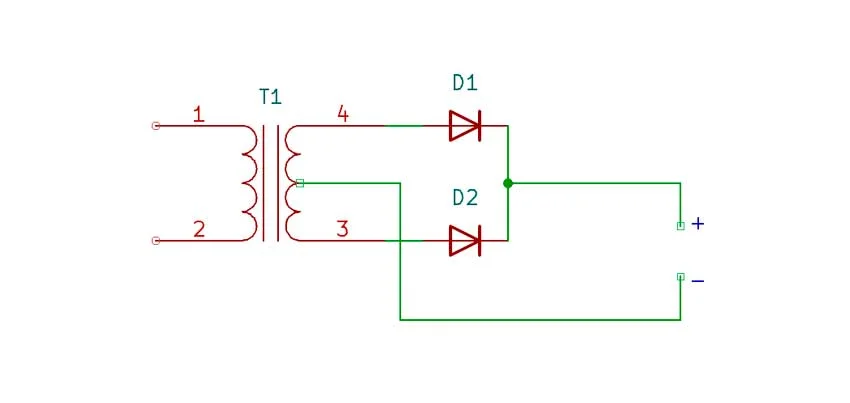 двухполупериодный выпрямитель на диодах схема