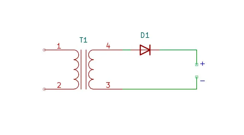 однополупериодный выпрямитель схема