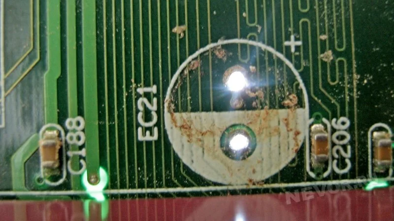 следы от электролита