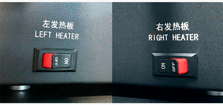 Кнопки включения и выключения преднагревателей