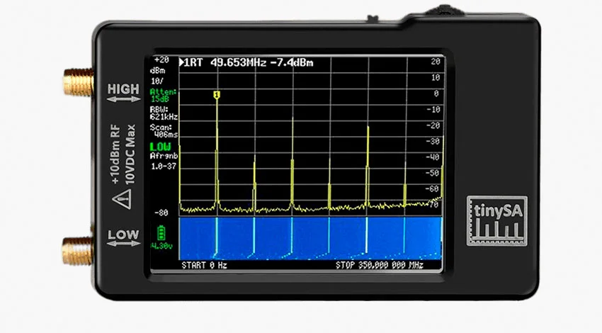 Портативный анализатор спектра TinySA Ручной спектроанализатор Tiny