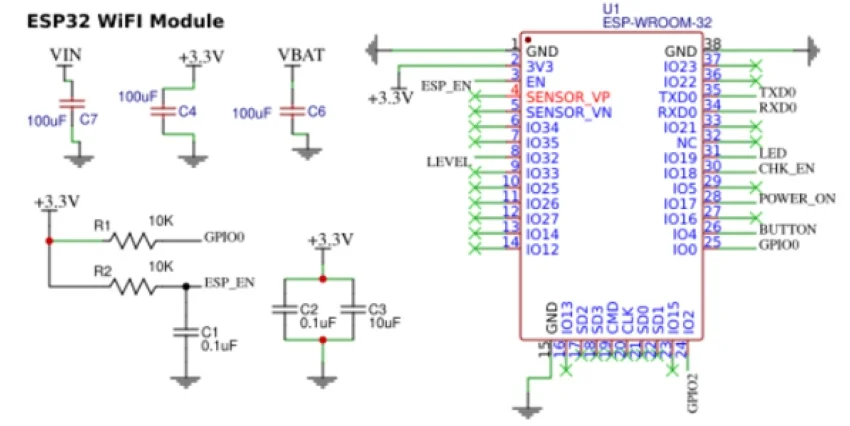 esp32 схема подключения
