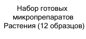 Набор готовых микропрепаратов Растения (12 образцов) купить в суперайс