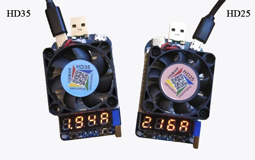 Электронные USB нагрузки RuiDeng HD25 и RuiDeng HD35