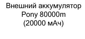 купить Внешний аккумулятор Pony 80000m в магазине суперайс