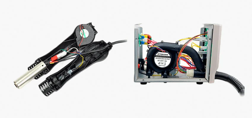 Нагнетатель в разобранном фене