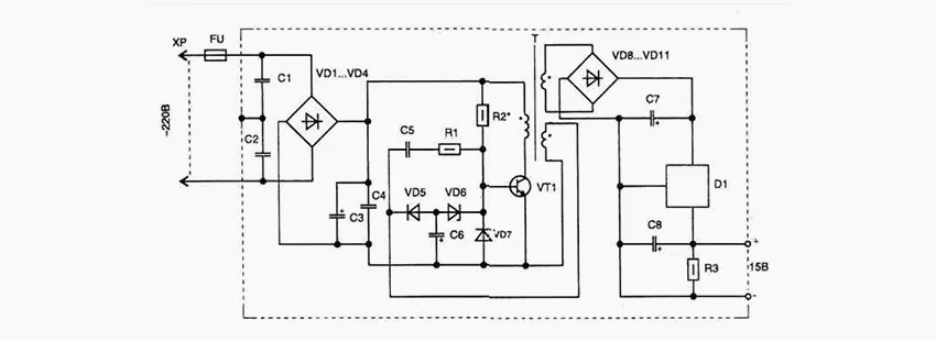 Импульсный БП: схема схема импульсного блока