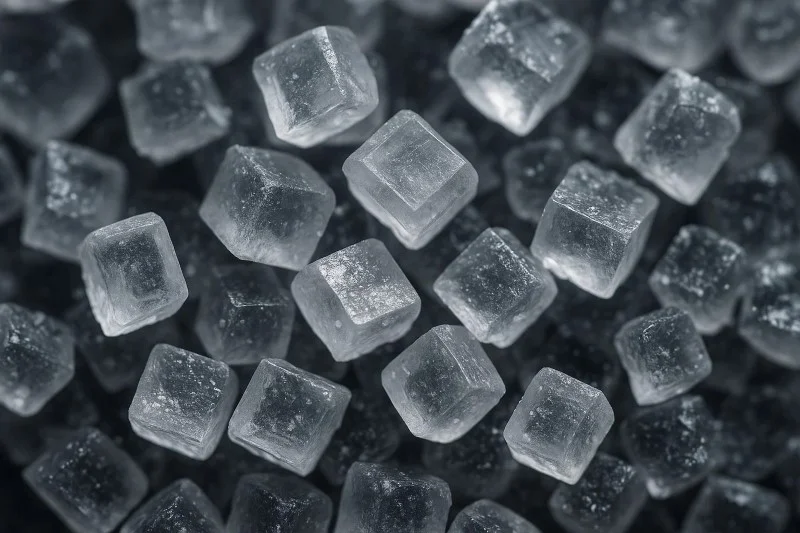 кристаллы соли под микроскопом