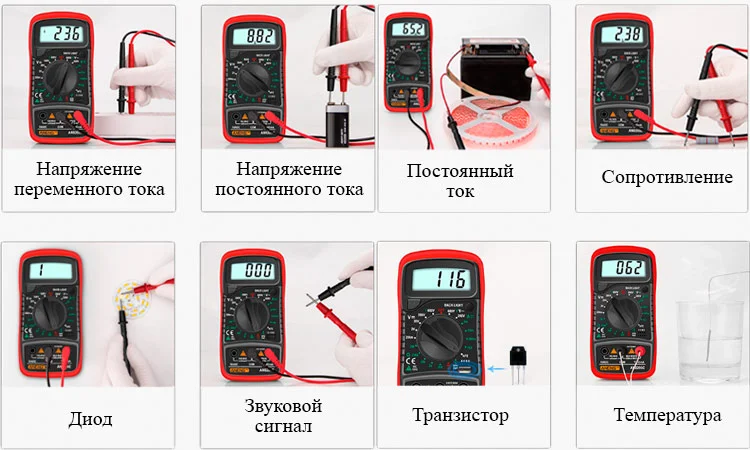 Мультиметр портативный и компактный ANENG AN8205C Многофункциональный прибор ANENG AN8205C