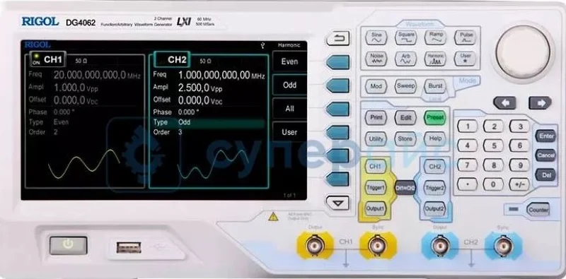 заказать генератор сигналов Rigol DG4062 в магазине Суперайс