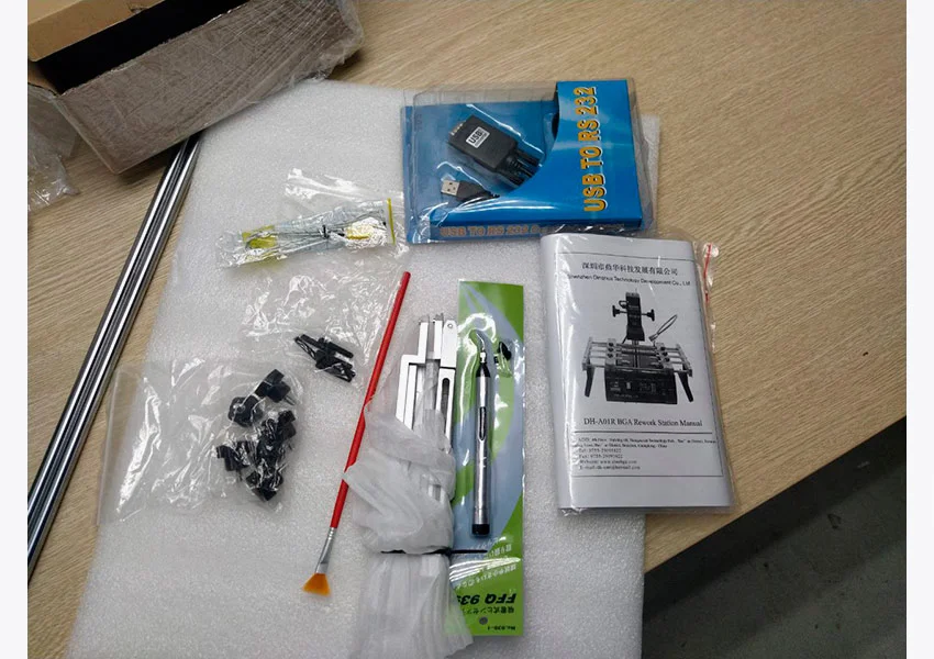 Комплектация ИК паяльной станции Dinghua IR6500 (DH-A01R)