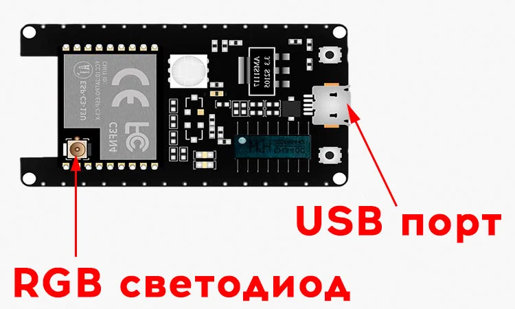 Комплект плата ESP32-C3-13U ESP-C3-13U Nodemcu Esp32