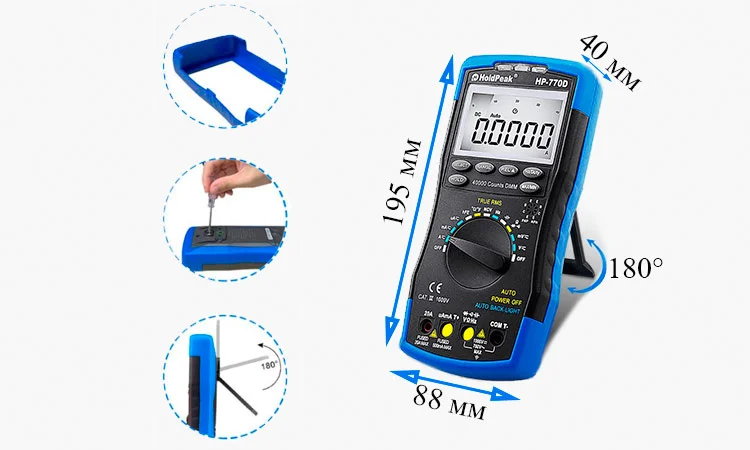 Ручной мультиметр HoldPeak HP-770D