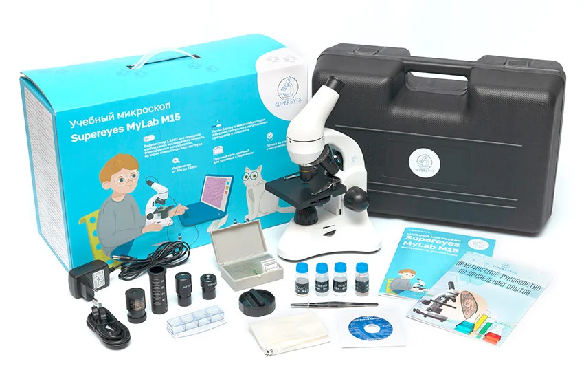 Набор для опытов с микроскопом MyLab M15 в Суперайс
