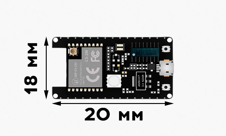 ESP32, ESP32-C3, ESPC3, ESP32-C13U, Kit с чипом C3-2M