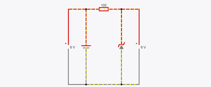 подача напряжения в 6 вольт