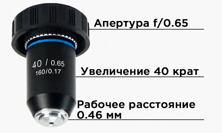 объектив, насадка на микроскоп, сменный объектив, увеличительное устройство