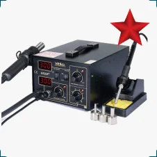 Термовоздушная паяльная станция YIHUA-852D+ компрессорная 2 в 1 с паяльником купить в суперайс