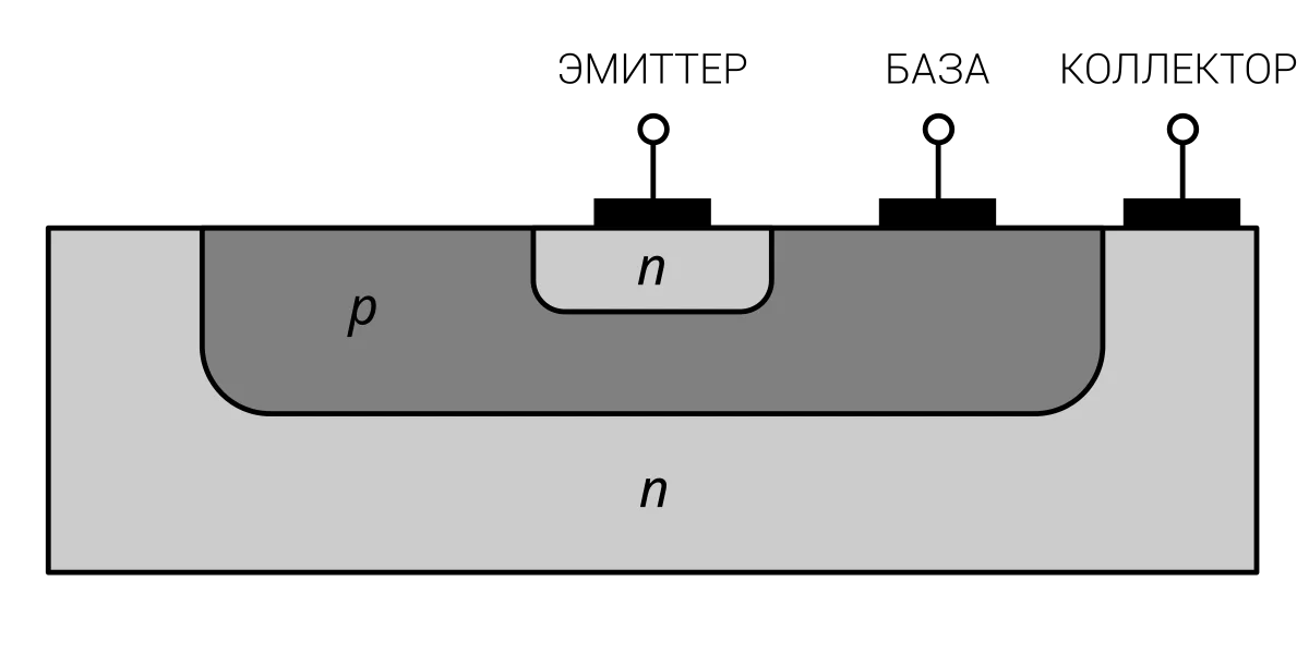 биполярный транзистор npn схема