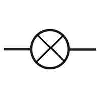 Лампа накаливания на схеме