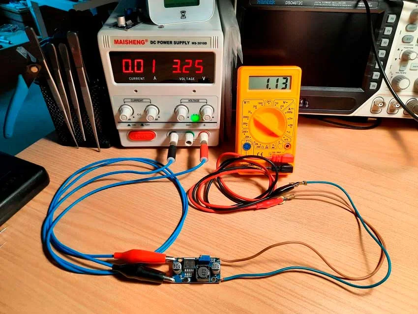 Тестирование преобразователя LM2596S преобразователь lm2596s
