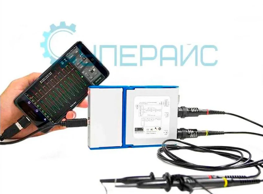 фото DSO-адаптера подключенного к смартфону