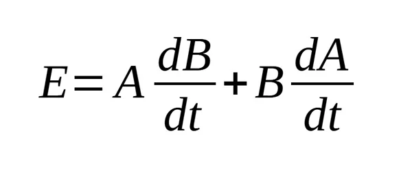 Формула величины индуцированного напряжения