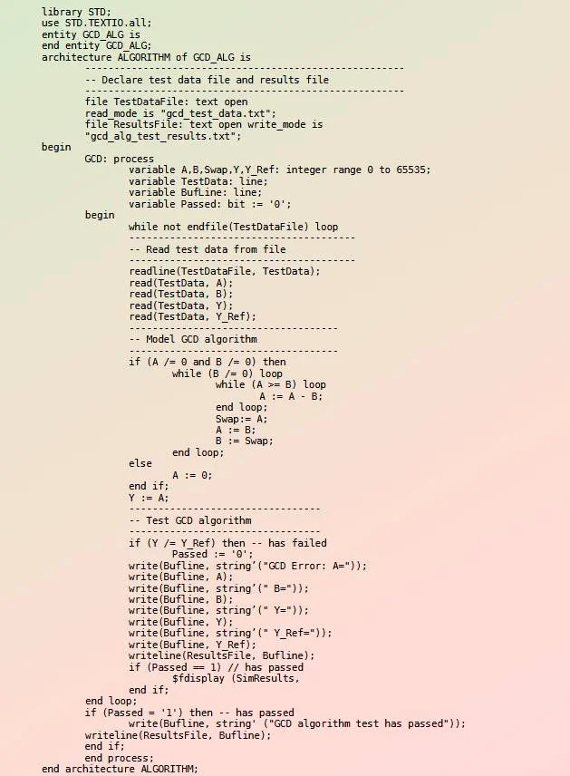 Код на VHDL