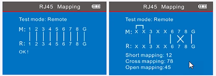Меню проверки у Noyafa NF-8601W