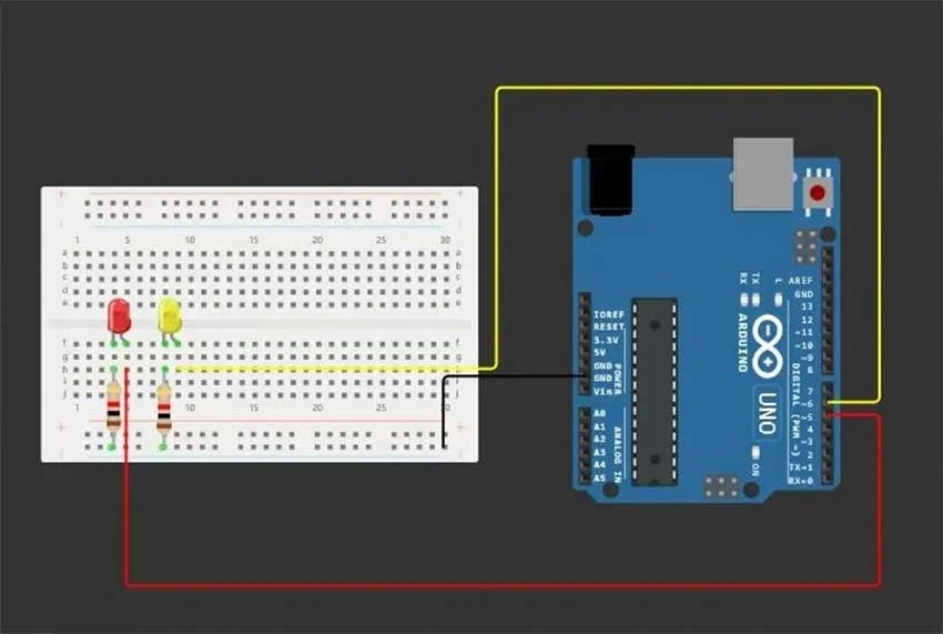 Схема мигания