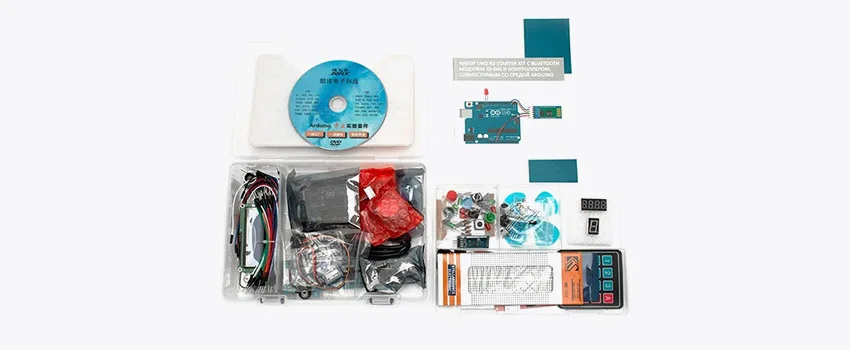 Вид сверху: составные части набора Набор-конструктор с Bluetooth модулем в Суперайс